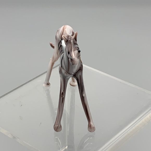 Vtg Red Wall Glass Animal Japan Horse Figurine Multicolor Handblown Glass Zebra - Picture 7 of 13